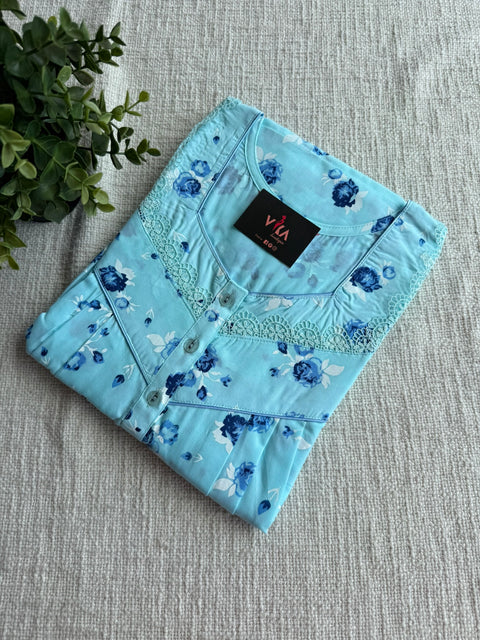 L and XL poly cotton nighty