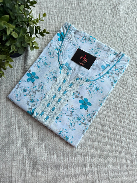 L and XL poly cotton nighty