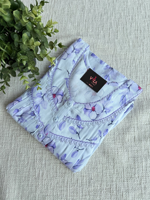 L size Digital printed Alpine nighty