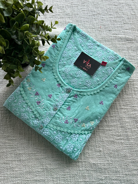 XL size Premium cotton Embroidered nighty