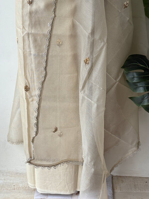Hand emb kota net salwar suit material