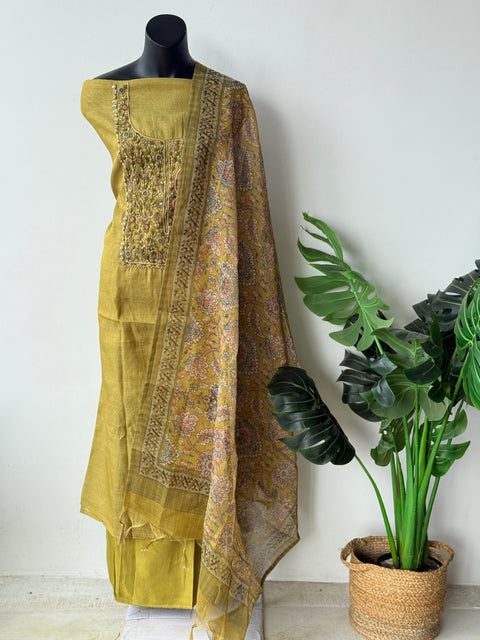 Hand emb kota net salwar suit material