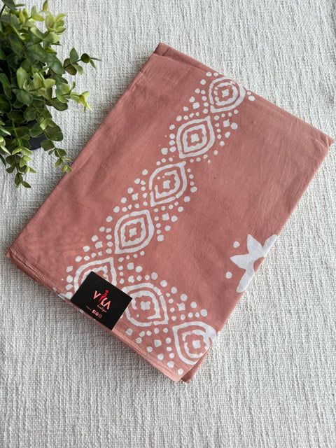 Bagru Printed mul cotton saree