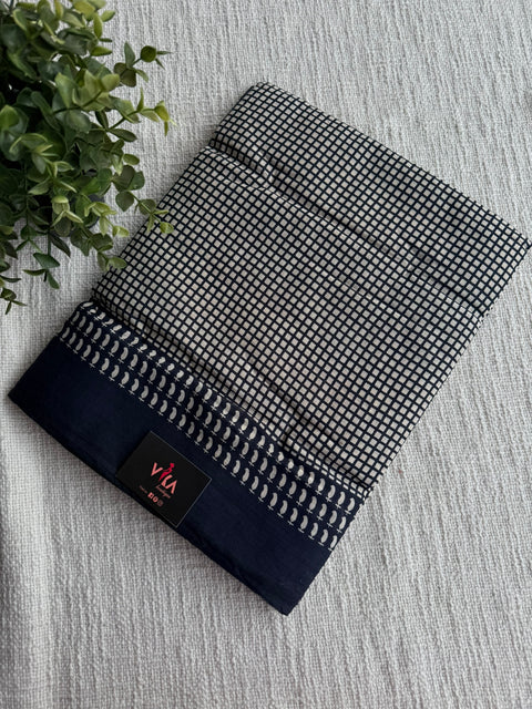 Bagru Printed mul cotton saree