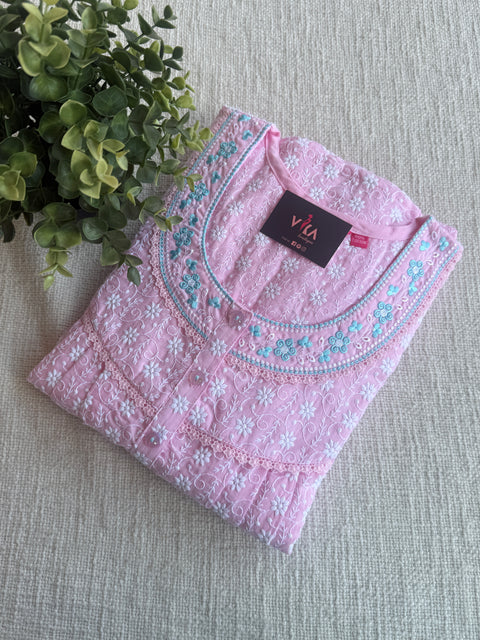 L size Premium emb cotton nighty