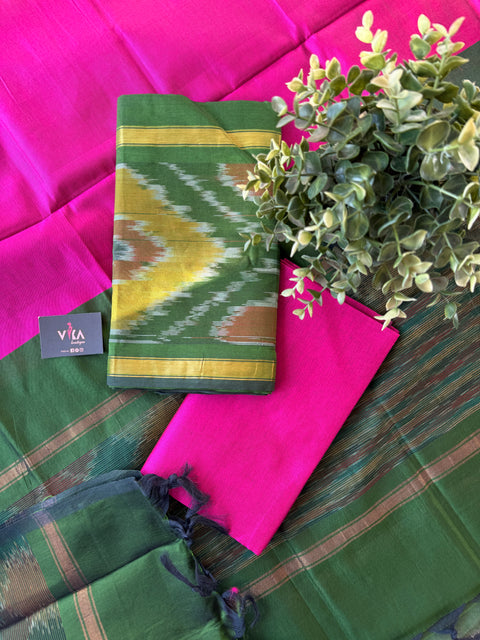 Pochampally poly cotton suit set
