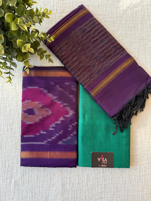 Pochampally poly cotton suit set