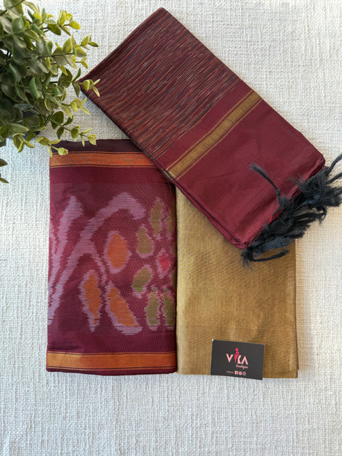 Pochampally poly cotton suit set