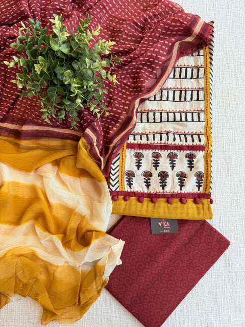Designer cotton salwar suit set