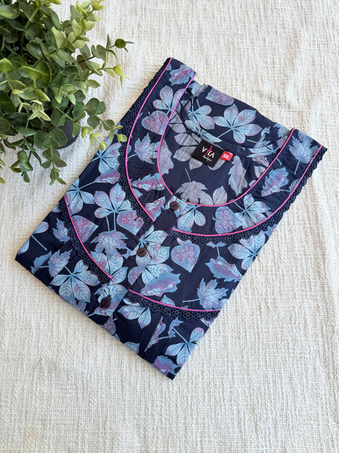 XXL size printed italian cotton Nighty