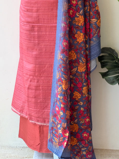 Hand emb raw silk salwar material