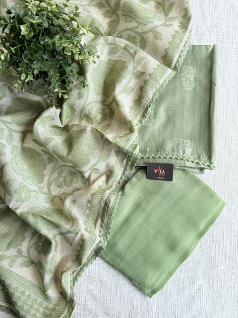 Printed Tissue chanderi suit set
