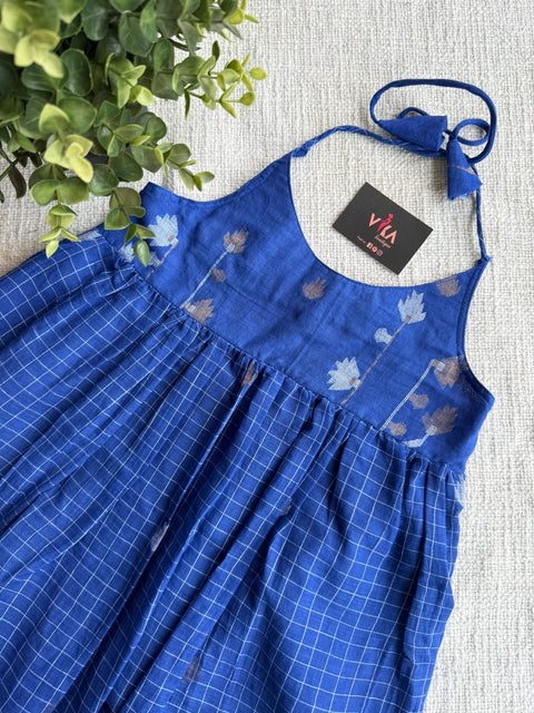 Jamdani cotton kids frock
