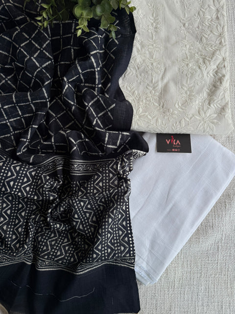 Neck emb cotton salwar material