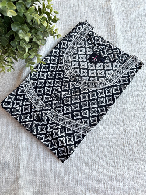 L size printed cotton nighty