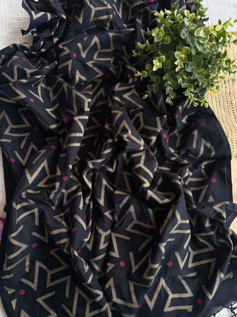 Kantha work silk cotton salwar material