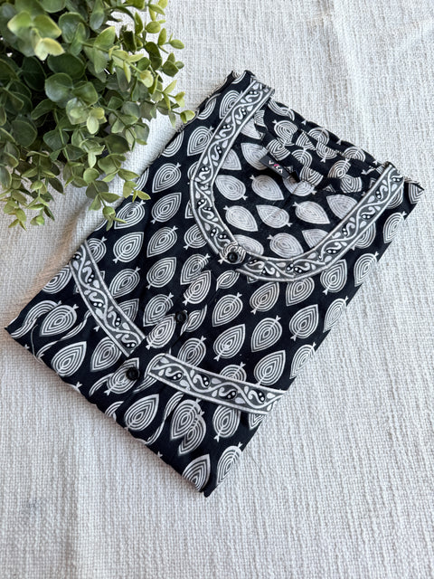 L size printed cotton nighty