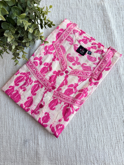 M size printed cotton nighty