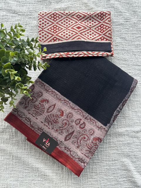 Printed kota cotton saree