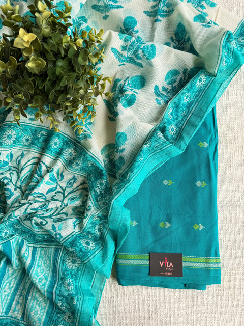 Jamdani top and bottom with Kota cotton dupatta