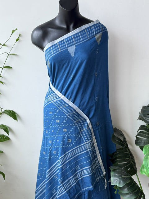 Handspun pure jamdani cotton saree