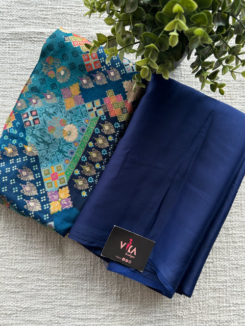 Fancy soft silk saree with Banaras blouse