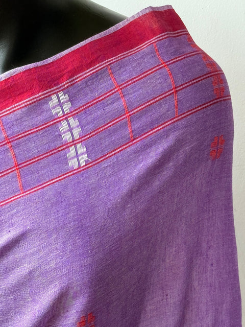 Handspun pure jamdani cotton saree