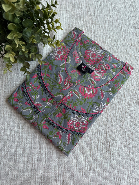 XL size printed cotton Nighty