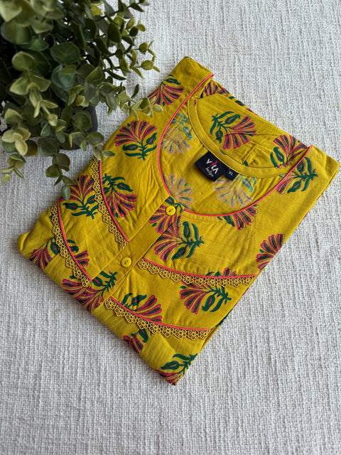 XL size printed cotton Nighty