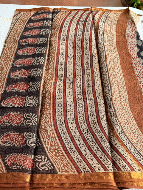 Printed kota cotton saree