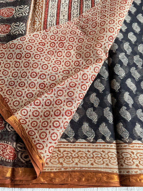 Printed kota cotton saree