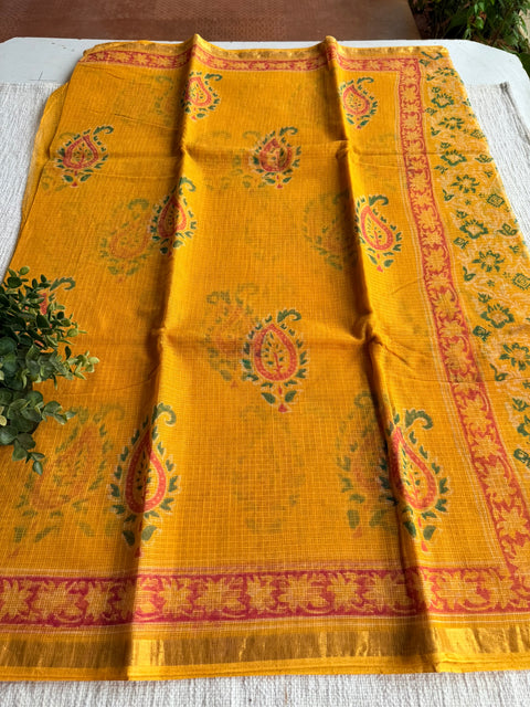 Printed kota cotton saree