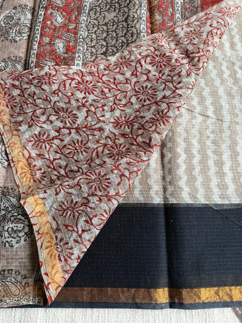 Printed kota cotton saree