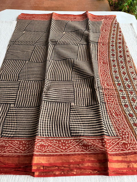 Printed kota cotton saree