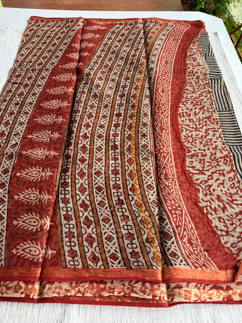 Printed kota cotton saree
