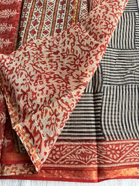 Printed kota cotton saree