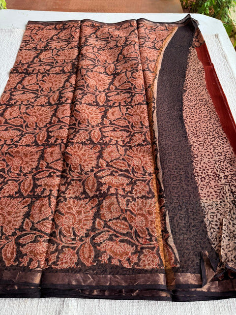 Printed kota cotton saree
