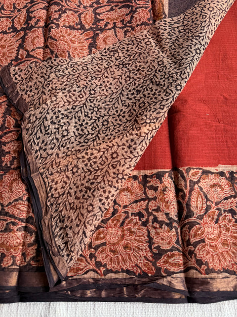 Printed kota cotton saree
