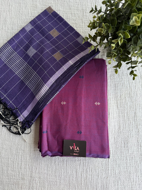 Cotton suit set with jamdhani dupatta