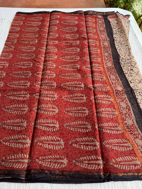 Printed kota cotton saree