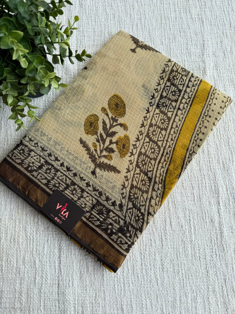 Printed kota cotton saree