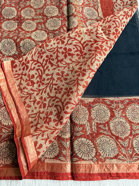 Printed kota cotton saree