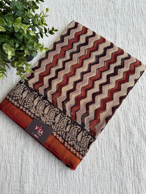 Printed kota cotton saree