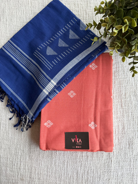 Cotton suit set with jamdhani dupatta