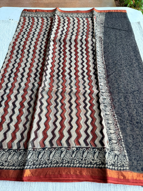 Printed kota cotton saree