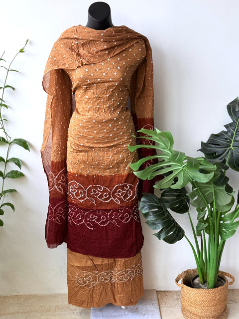Bandhej cotton salwar material