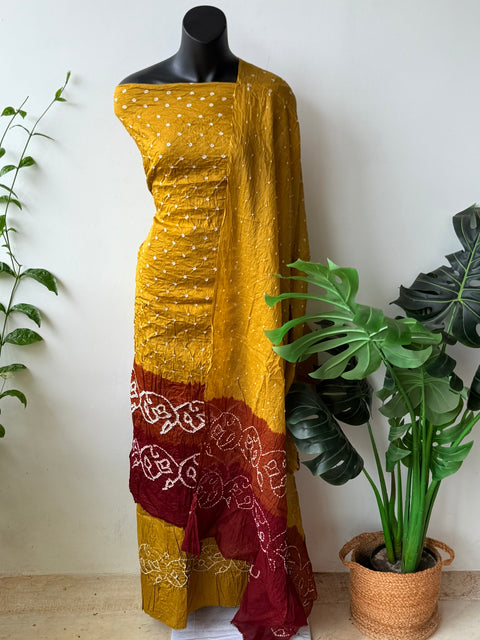 Bandhej cotton salwar material