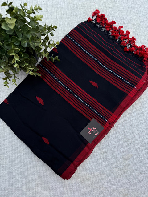 Bhutta weaving mul cotton saree