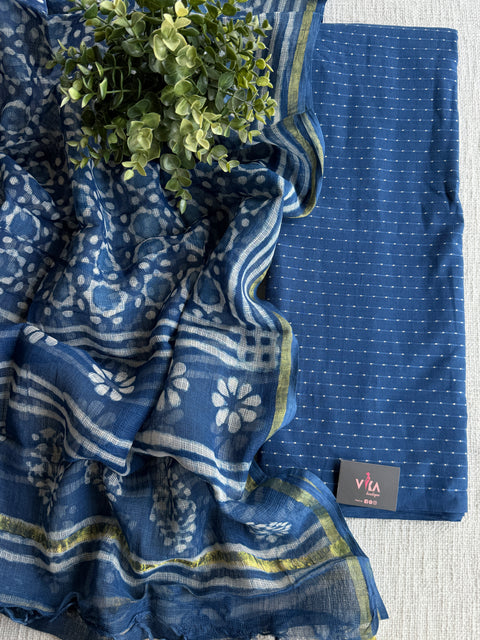 Pure cotton suit set with kota dupatta