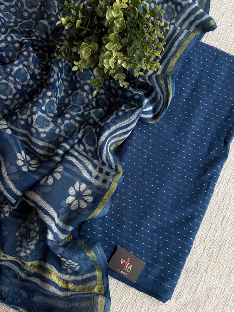 Pure cotton suit set with kota dupatta